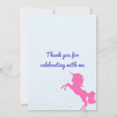 Editable Magical Unicorn Birthday Invitation Kaart (Achterkant)