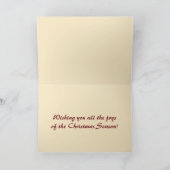 Editable Mailbox on a Winter Rural Road Christmas Kaart (Binnen)