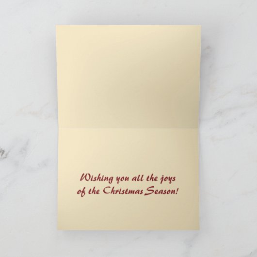 Editable Mailbox on a Winter Rural Road Christmas Kaart (Binnen)