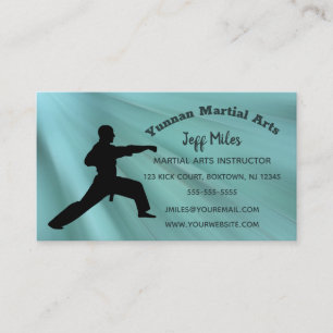 Editable Martial Arts Instructor Visitekaartje