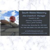 Editable Masonry Brick Laying Visitekaartje