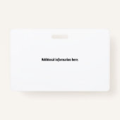 Editable Medical Alert Tourettes Syndroom Badge (Achterkant)