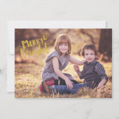 EDITABLE Merry and Bright Photo Kerstmis Kaart (Voorkant)