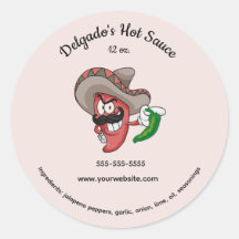 Editable Mexican Hot Sauce Label