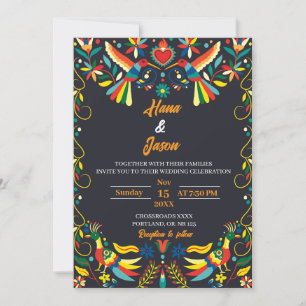 Editable Mexican Wedding Invitation 4 Kaart