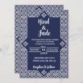 Editable Mexican Wedding Invitation 5 Kaart (Voorkant / Achterkant)