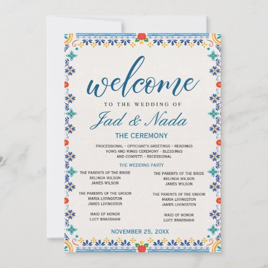 Editable Mexican Wedding Invitation Kaart (Voorkant)