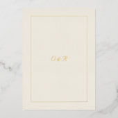 Editable Minimal QR Code Invitation with Gold Init Folie Uitnodiging (Voorkant)