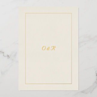 Editable Minimal QR Code Invitation with Gold Init Folie Uitnodiging