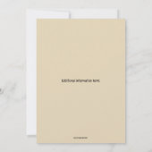 Editable Minimalist Boho Leaves Kaart (Achterkant)