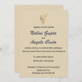 Editable Minimalist Boho Leaves Kaart (Voorkant / Achterkant)