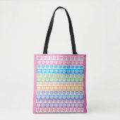 EDITABLE MODERN BEST MOM COLORFUL STRIPE TOTE BAG (Voorkant)