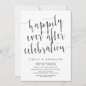 Editable Modern Black Script, Wedding Elopement Kaart (Voorkant)