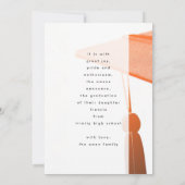 Editable Modern High School Photo Afstuderen Aankondiging (Achterkant)