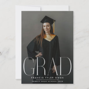 Editable Modern High School Photo Afstuderen Aankondiging