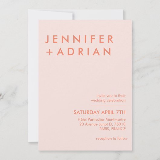 Editable Modern Minimalist Uitnodiging (Achterkant)