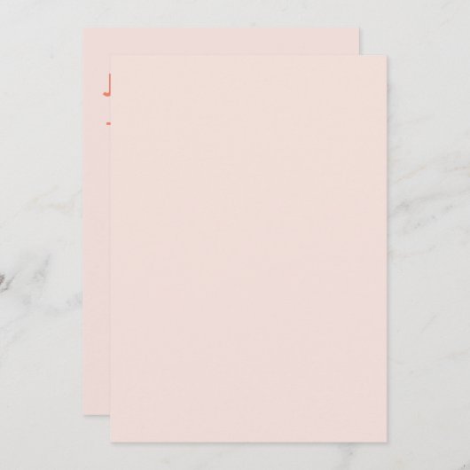 Editable Modern Minimalist Uitnodiging (Voorkant / Achterkant)