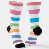 EDITABLE MODERN PASTEL COLORFUL STRIPE SOKKEN (Gebogen)