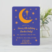 Editable Moon and Stars Slumber Party Kaart (Staand voorkant)