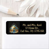 Editable Mosque and Moon Return Address Etiket (Insitu)
