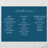 Editable Moth Orchid Trifold Wedding Programme Flyer (Achterkant)