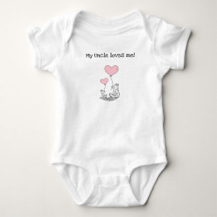 Editable My oom houdt van me Wolven Baby Bodysuit
