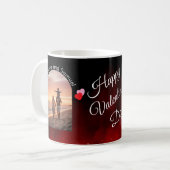 Editable Name Family Photo Valentine's Koffiemok (Voorkant links)