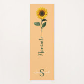 Editable Name Sunflower Namaste Yogamat (Voorkant)