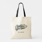 Editable Name Teachers gaan citeren Tote Bag (Achterkant)