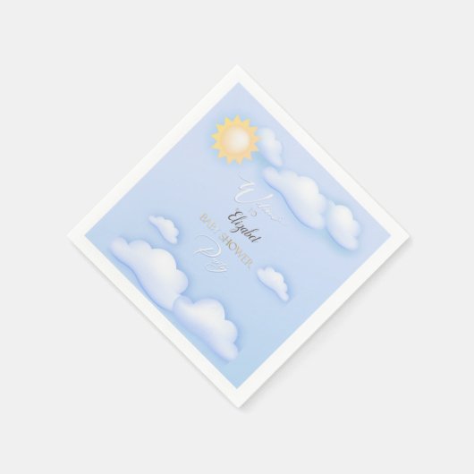 Editable napkins for baby shower party. servet (Hoek)