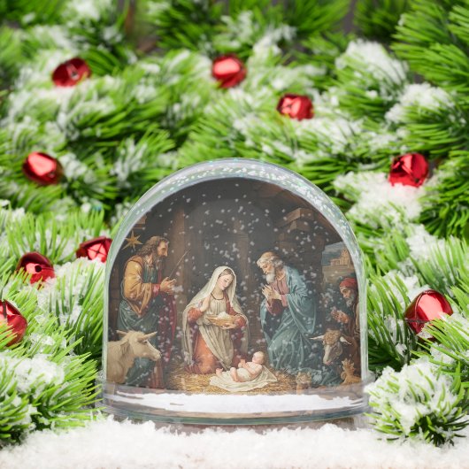 Editable Nativity and Year Sneeuwbol (Kerstmis)