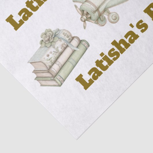 Editable Neutral Baby Shower Tissue Paper Tissuepapier (Detail)