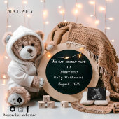 Editable neutral pregnancy announcement card aankondiging