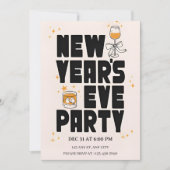 Editable New Year Party Invitation 2026 Kaart (Voorkant)