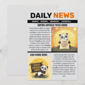 Editable Newspaper Article Template Kaart (Voorkant / Achterkant)