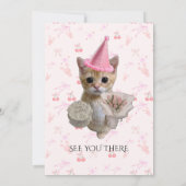 Editable Newspaper Birthday Invitation Template  Kaart (Achterkant)