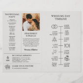 Editable Newspaper Wedding Program Folded Template Flyer (Achterkant)
