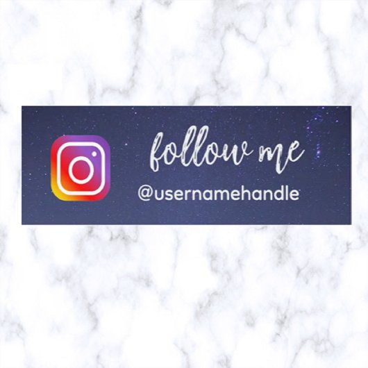 Editable Night Sky Volg me Social Media QR Code Mini Visitekaartje
