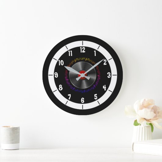 Editable Numbers Phonograph Clock Grote Klok (Huis)