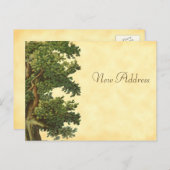 Editable Oak Tree New Address Briefkaart (Voorkant / Achterkant)