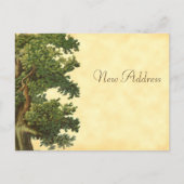 Editable Oak Tree New Address Briefkaart (Voorkant)