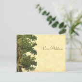 Editable Oak Tree New Address Briefkaart (Staand voorkant)