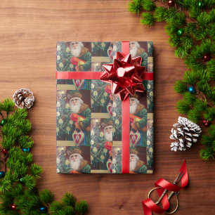 Editable  Old Classic Santa St. Nicholas Cadeaupapier