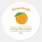 Editable Oranje Marmalade Label Sticker (Voorkant)