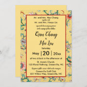 Editable Oriental Chinese Floral Pattern Kaart (Voorkant / Achterkant)