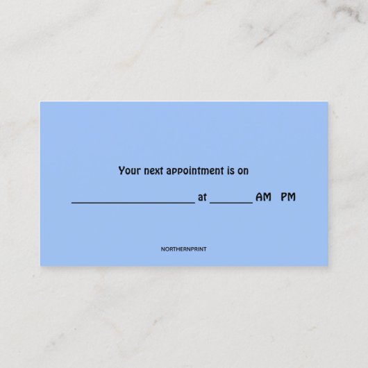 Editable Orthodontist Visitekaartje (Achterkant)