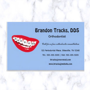 Editable Orthodontist Visitekaartje