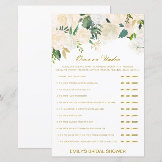 Editable over of onder het Spel van het Vrijgezell (Voorkant / Achterkant)