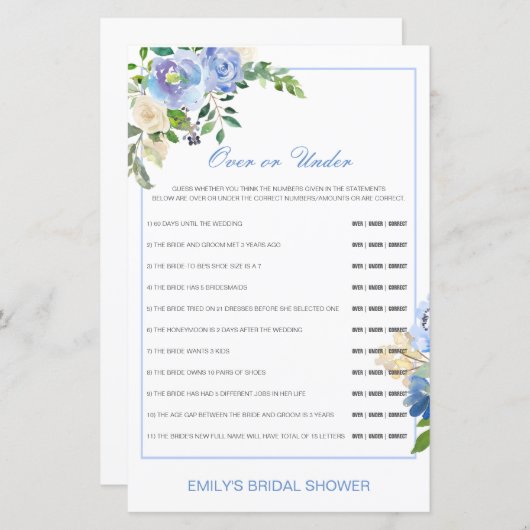 Editable over of onder het Spel van het Vrijgezell (Voorkant / Achterkant)