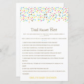Editable Pa kent best Baby shower game (Voorkant / Achterkant)